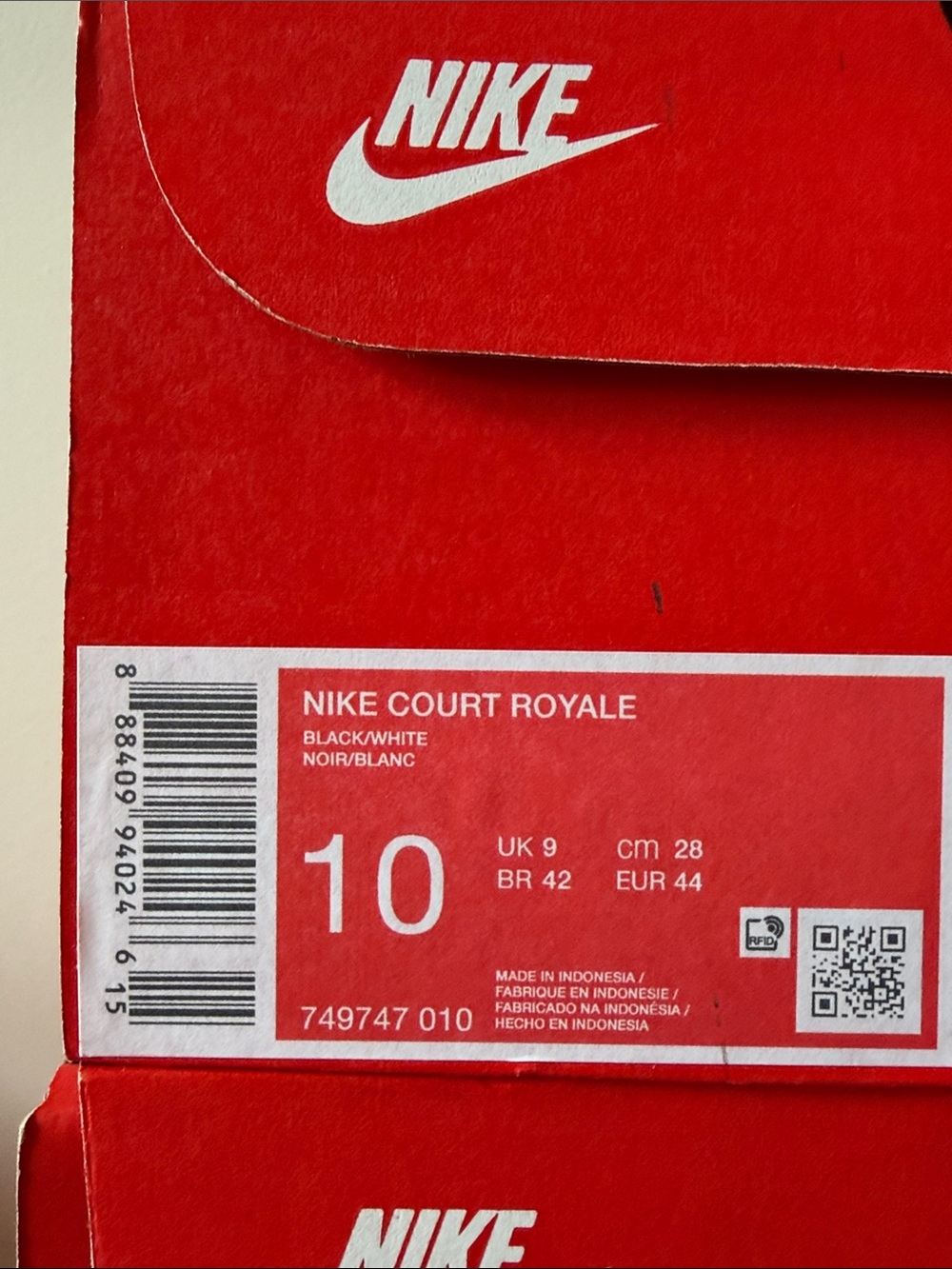 Nike Court Royale Black White 749747-010 Men’s Size 10 - Picture 6 of 6
